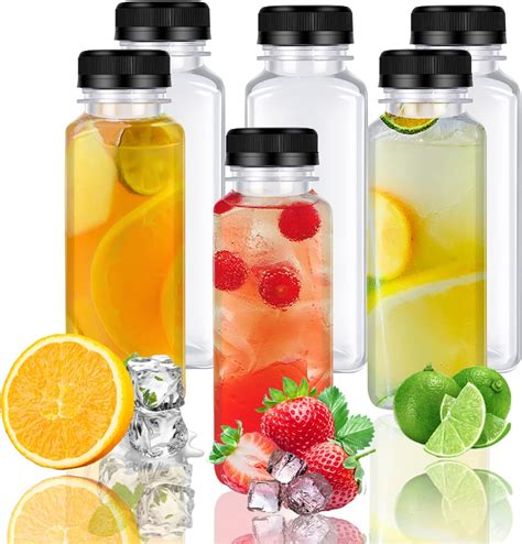 Amazon.com: 6 Pcs 17 Ounce Plastic Juice Bottle, Bulk Beverage ...