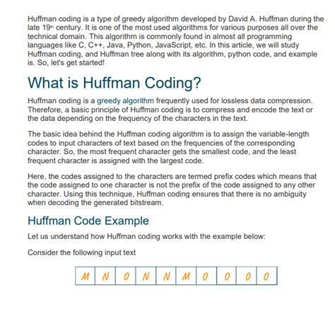 Image result for Huffman Coding Using Greedy Algorithm Implementations