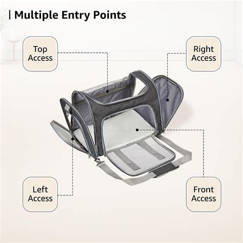 Amazon Basics Soft-Sided Mesh Pet Carrier | Travel Pet Carrier for Dogs ...
