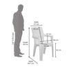 Nilkamal Mystique Plastic Arm Chair
