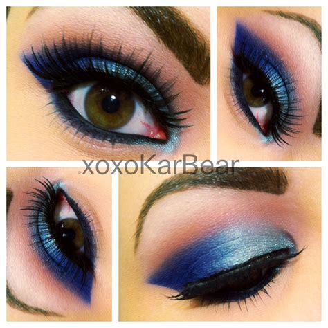 blue cat eye makeup