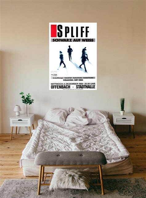 Spliff - Schwarz auf Weiss, Frankfurt 1984 - Konzertplakat, 110,00
