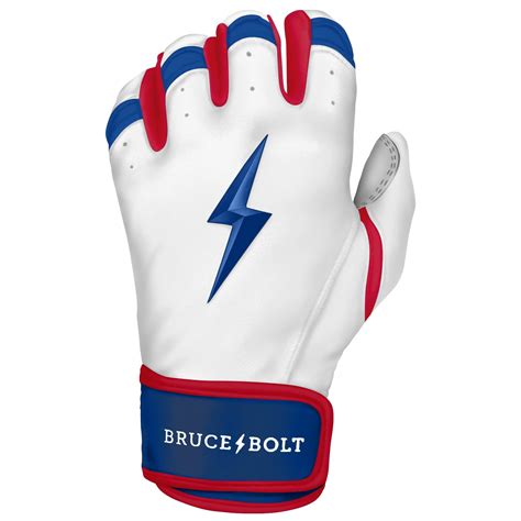 Short Cuff Red White & Blue Batting Gloves | Nimmo Series - BRUCE BOLT