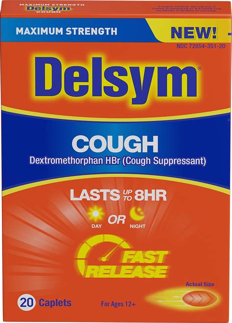 Amazon.com: Delsym Cough Relief Medicine, Powerful Cough Relief for 12 ...