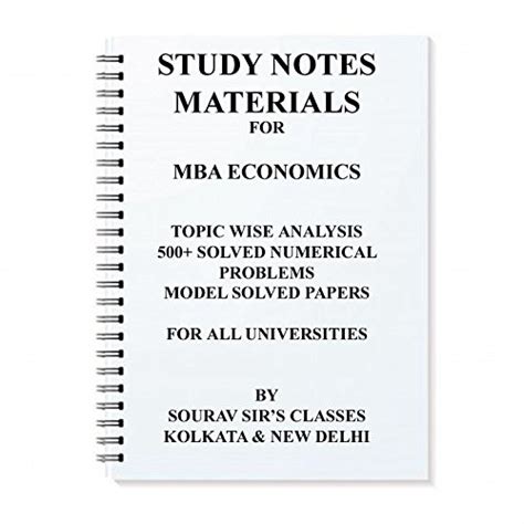 Amazon.in: Buy STUDY NOTES MATERIALS FOR MBA ECONOMICS 500+ SOLVED ...