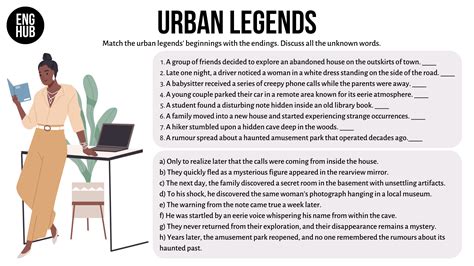 Exploring Urban Legends - English speaking activity topic