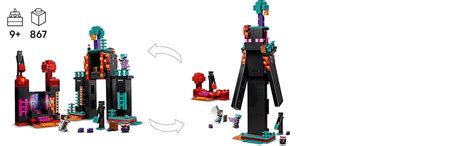 LEGO Minecraft The Enderman Tower Toy for Kids, Gamer Gift 21279 ...
