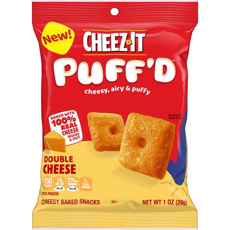 Cheez-It Puff'd Double Cheese Puffed Snack Crackers, 1 oz | Pick Up In ...