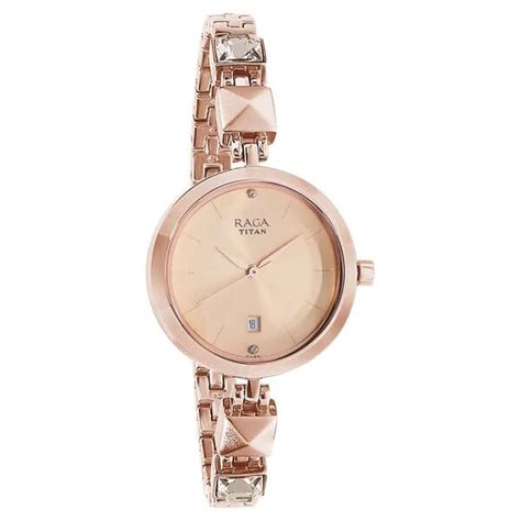 Titan Raga Viva Rose Gold Dial Analog Metal Strap watch for Women 2606 ...