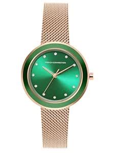 Buy French Connection Sunray Green Round Dial with Rose Stainless Steel ...