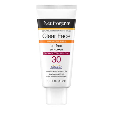 Neutrogena Clear Face Liquid Lotion Sunscreen with SPF 30, 3 fl. oz ...