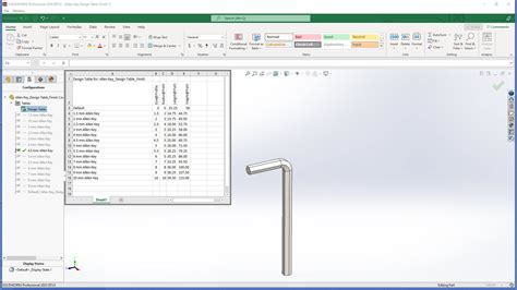 Create a Table Template SolidWorks 的图像结果