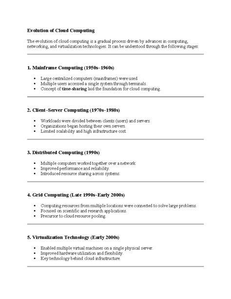 Lecture 1: Evolution of Cloud Computing - Studocu