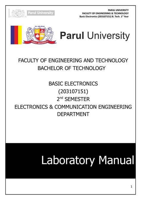 BE Manual with Table WEF 2019-2020 - FACULTY OF ENGINEERING ...