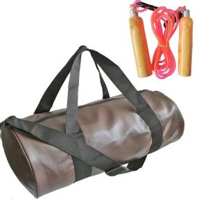 Hipkoo Sports Elegant Leather Bag With Wood Skipping Rope (Adjustable ...