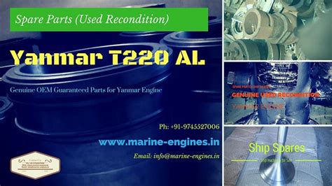 Yanmar T-220 AL Spares for Sale | Ship Machinery | Used Recondition