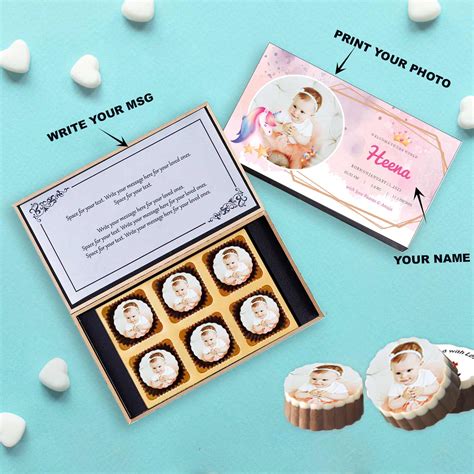 Baby announcement unicorn themed chocolates gift – Choco ManualART