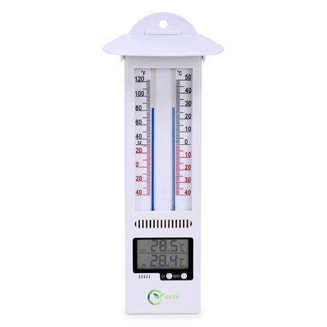 RCSP Plastic Analog & Digital Max-Min Thermometer with Wide Digital ...