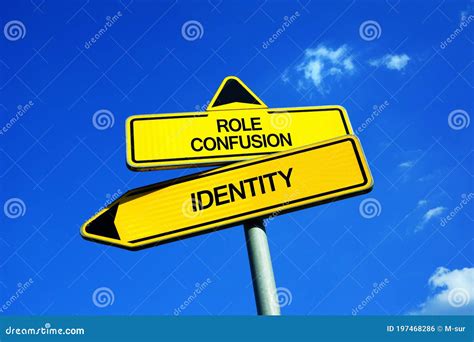 Identity vs role confusion stock illustration. Illustration of decide ...