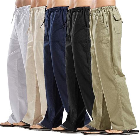 Cheap Summer Men Solid Color Multi-pocket Straight Casual Pants Plus ...