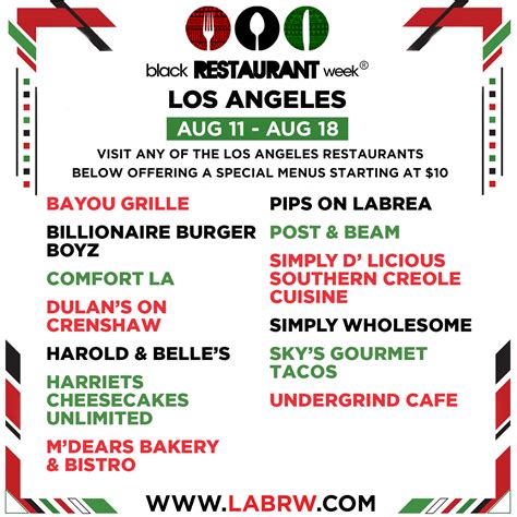 Black Restaurant Week Highlights LA Flavors of Diversity with National ...