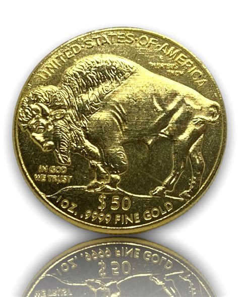 Gold American Buffalo 1 Oz 50 Dollars Copy Coin REPLICA Gold Plated 24k ...