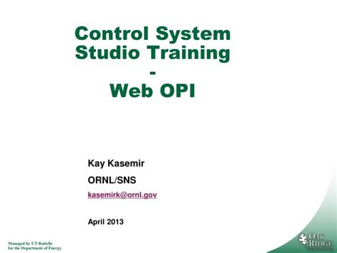 PPT - Control System Studio Training - Web OPI PowerPoint Presentation ...