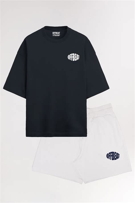 Unisex Co-ord set | Navy Blue and White – OFFBEAT OUTFITS