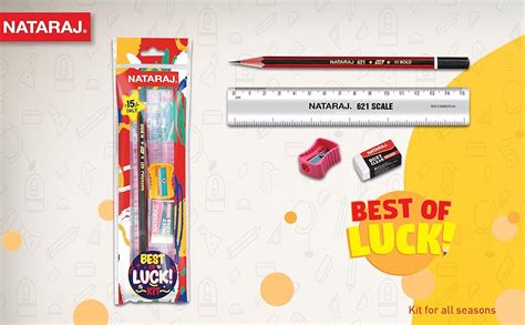 Nataraj Best of Luck [Pack of 20] : Amazon.in: Office Products