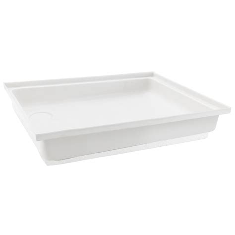 RV Shower Pan 18" x 23" x 4" Left Drain in White - RecPro