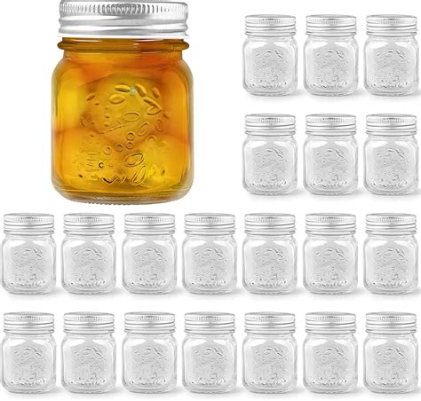 20 Pack Small Mason Jars with Lids, 4 oz Glass Canning Jars with ...
