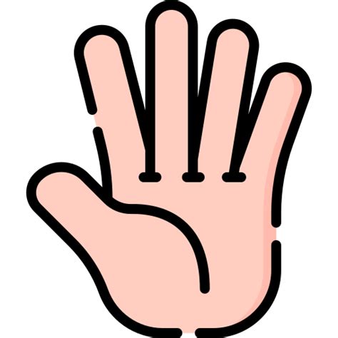 Five fingers - Free hands and gestures icons