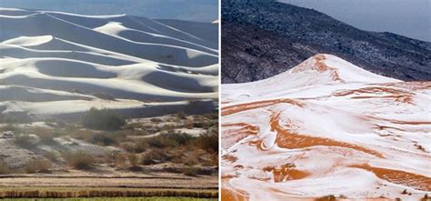 Sahara Desert Receives Rare Snowfall Photos