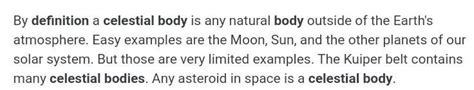 What are celestial bodies? - Brainly.in