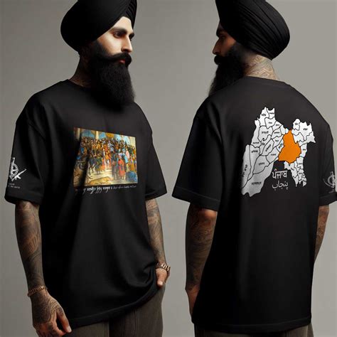 Buy Maharaja Ranjit Singh Khalsa Darbar Oversized Men T Shirt Online ...