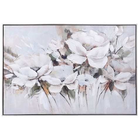 StyleCraft Home Collection Framed 32-in H x 47-in W Floral Print on ...