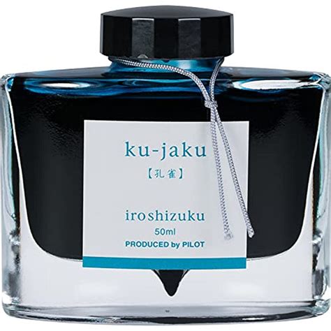 Pilot Iroshizuku Bottled Fountain Pen Ink, Ku-Jaku, Peacock, Turquoise ...