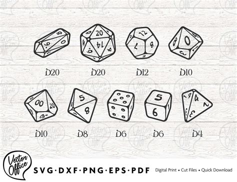 Bundle: Dnd Dice SVG Dungeons and Dragons Svg D20 Dice Dice - Etsy Canada