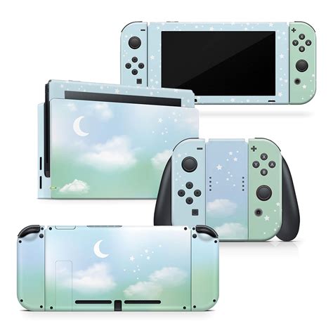 Buy Tacky design Clouds skin for Nintendo switch lite, Pastel Green Sky ...