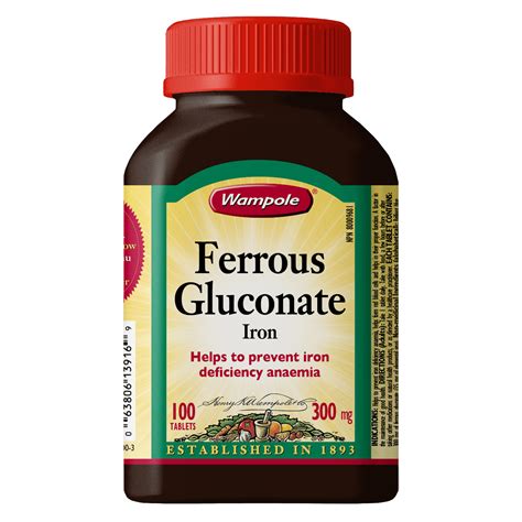 FERROUS GLUCONATE 300 MG - Wampole