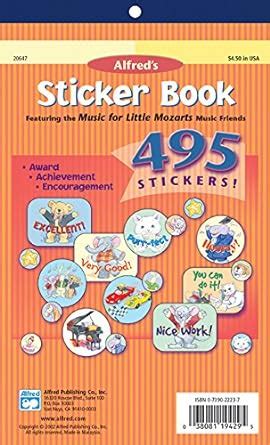 Buy Alfred's Sticker Book: Featuring the Music for Little Mozarts Music ...