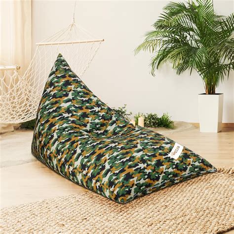 Buy Helios Moana Canvas Bean Bag Cover - Green from Helios by Home ...