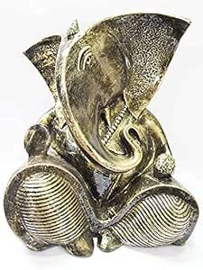 Buy ASSAY Beautiful Two Big Ear Blessing Lord Ganesha ji Sitting ...