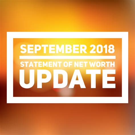 September 2018 Statement of Net Worth Update – Net Worth Negative