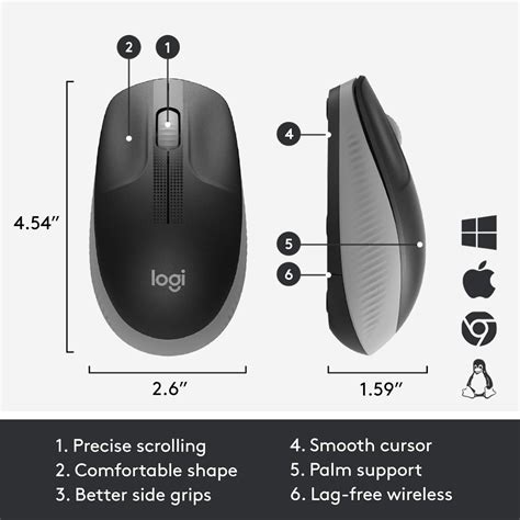 Image result for Logitech M190 Wireless Mouse USB Connection