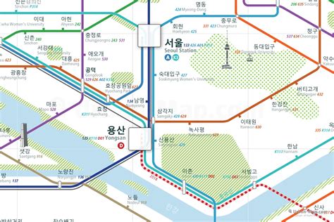 Map of Seoul, South Korea stock vector. Illustration of hangang - 174176952