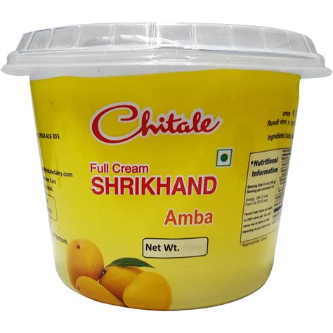 Chitale Full Cream Shrikhand - Amba, 500g Pack : Amazon.in: Grocery ...