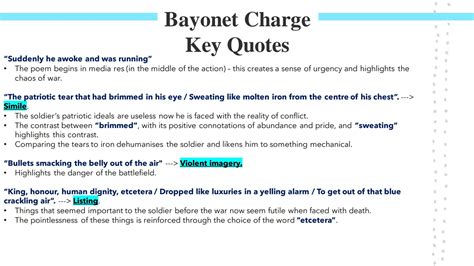 Bayonet Charge: Poem PDF, Analysis, Themes, and Quotes for GCSE Help ...