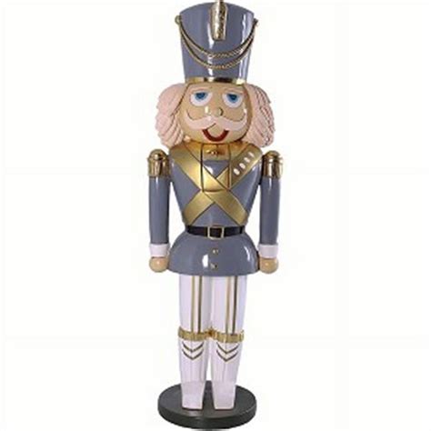 Queens of Christmas 6 ft. Nutcrackers Gray Coat - Walmart.com