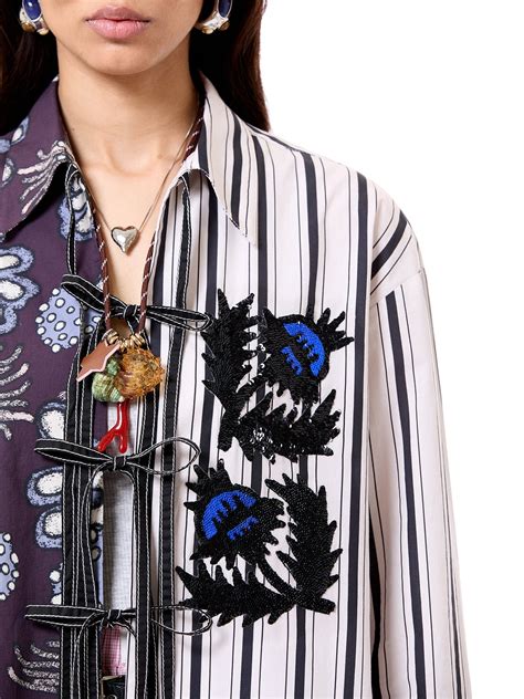 Embroidered Split Shirt